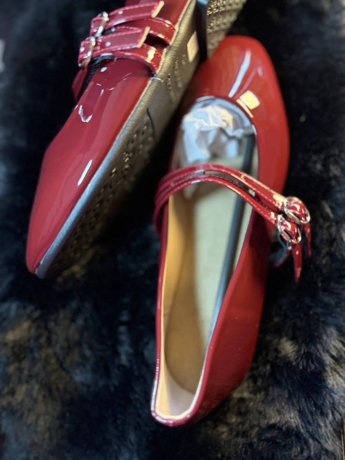 Womens Vintage Mary Jane Flats With Double Strap - Image 4