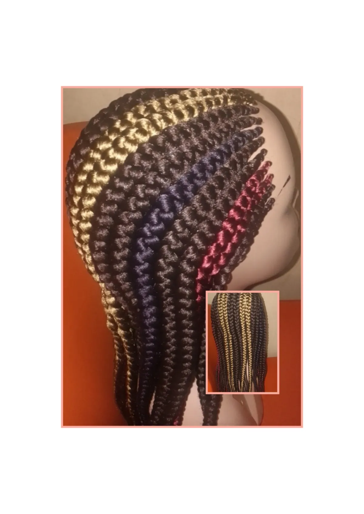 Glueless Ghana weaving braided wigs - Image 1