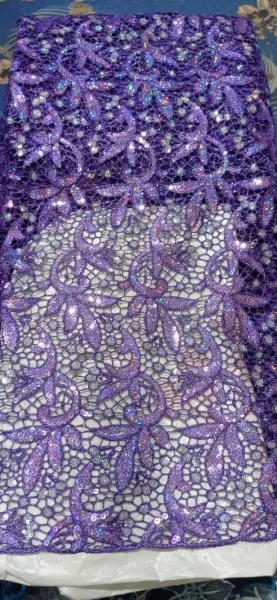 Dazzling Sequin Guipure Lace