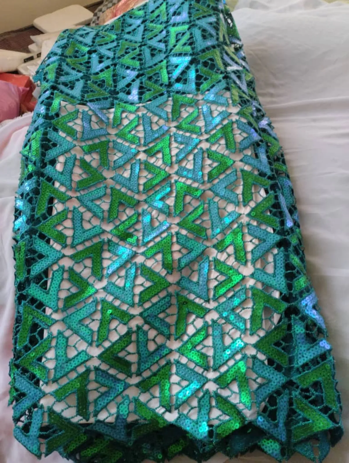 Sequin Guipure Lace - Image 4