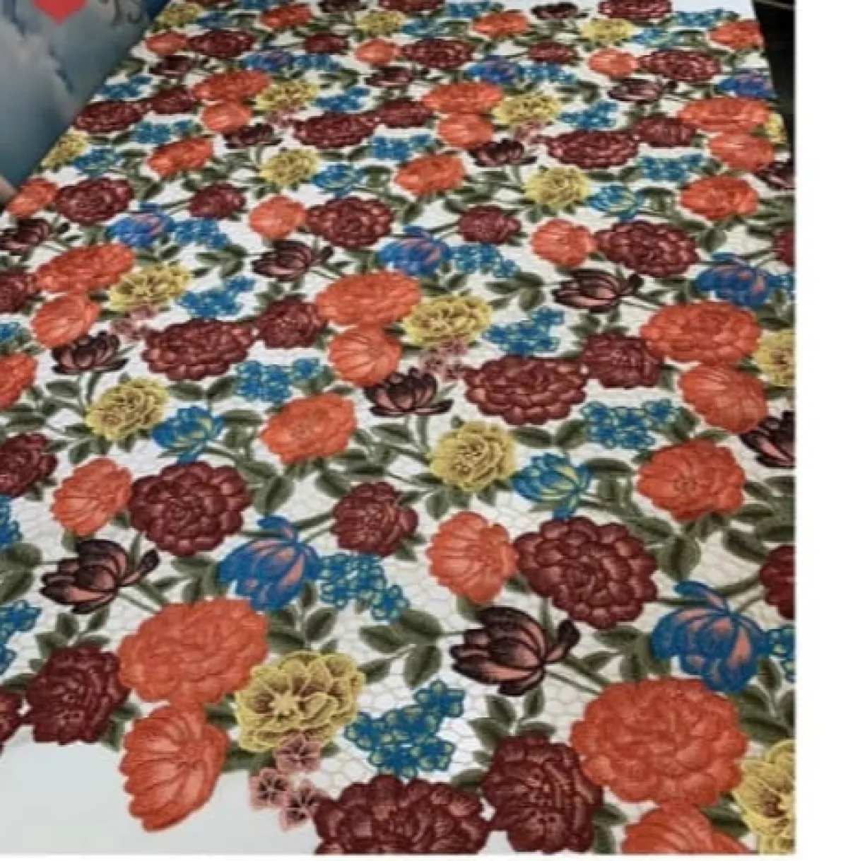 Peony Flower Guipure Lace - Image 2