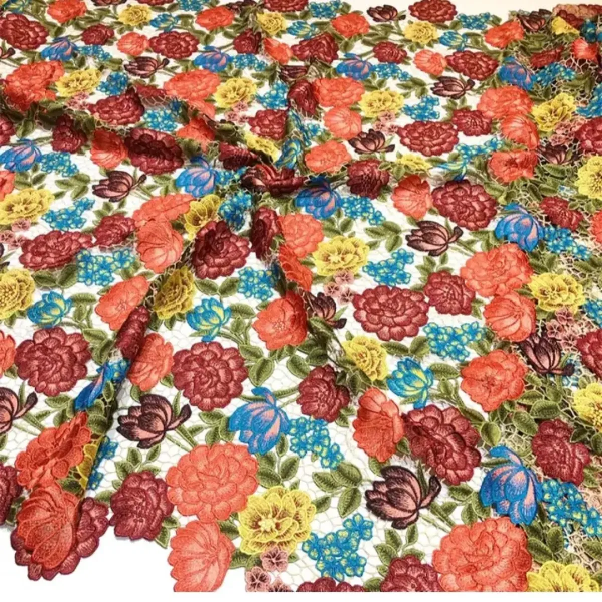 Peony Flower Guipure Lace - Image 3