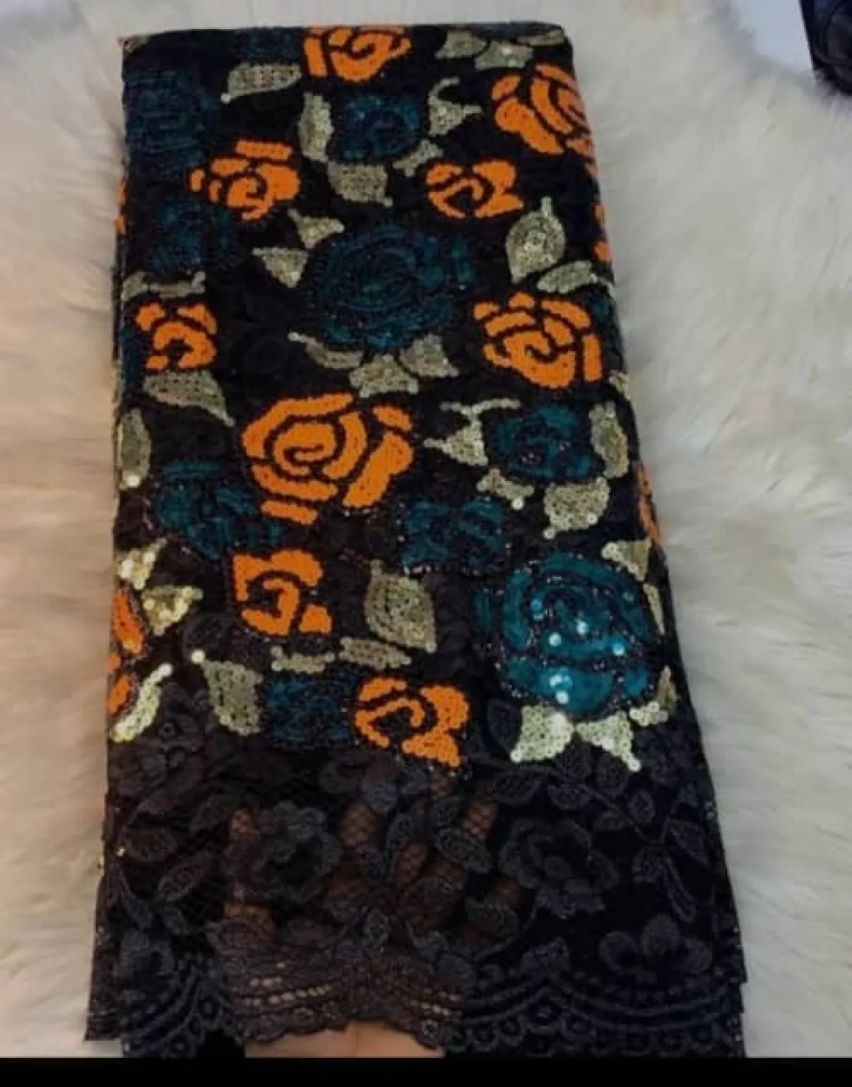 Colourful Chantilly Sequins Lace - Image 1