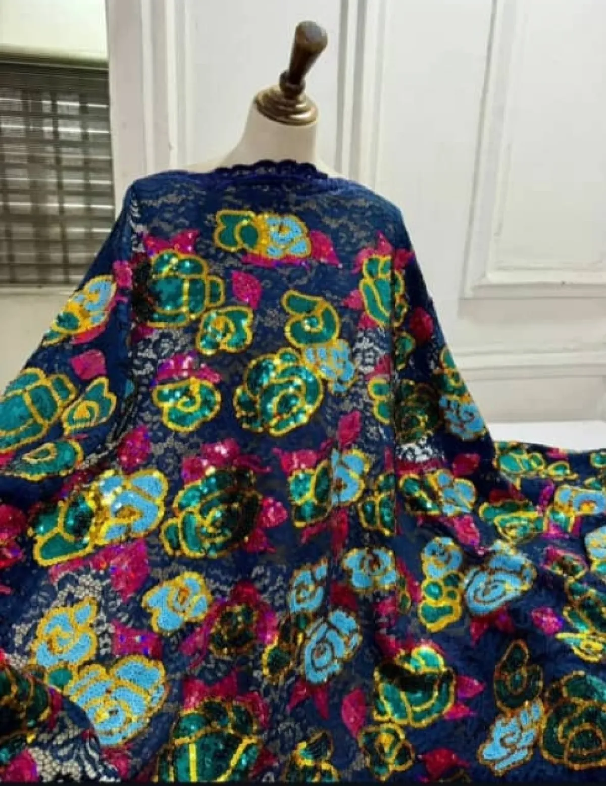 Colourful Chantilly Sequins Lace - Image 4