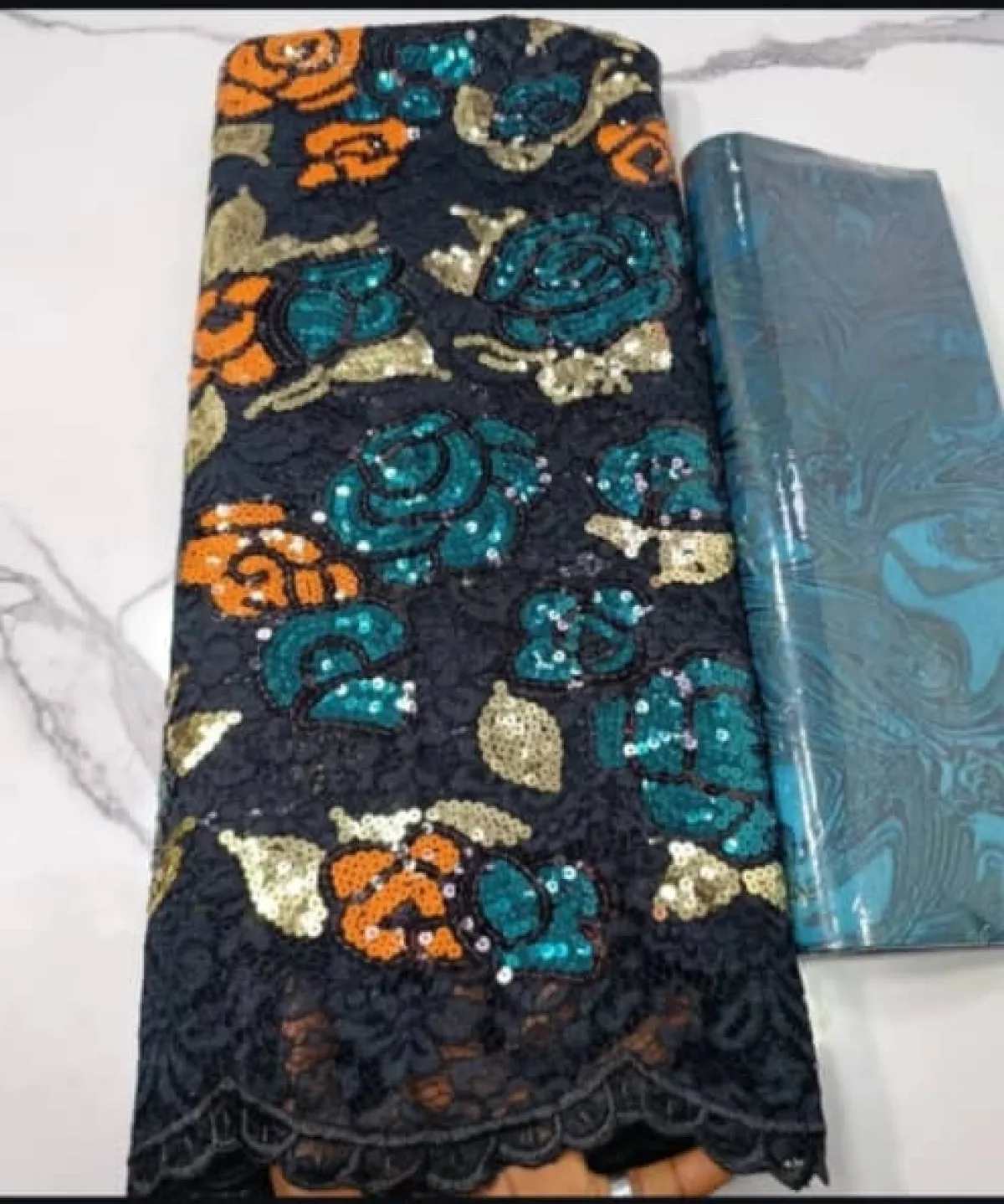 Colourful Chantilly Sequins Lace - Image 5