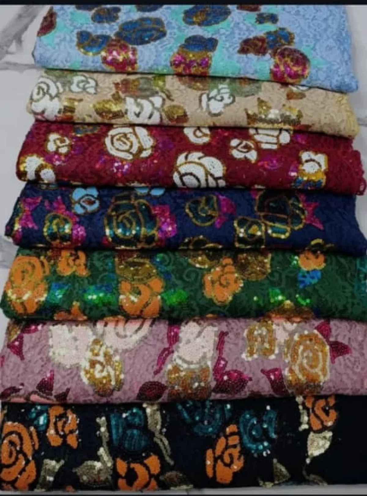 Colourful Chantilly Sequins Lace - Image 6