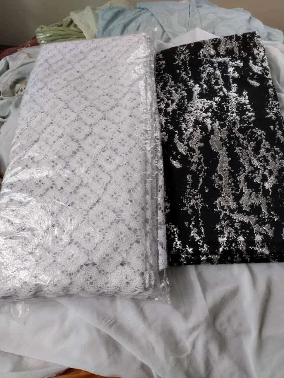 White Sequins Guipure Lace - Image 6