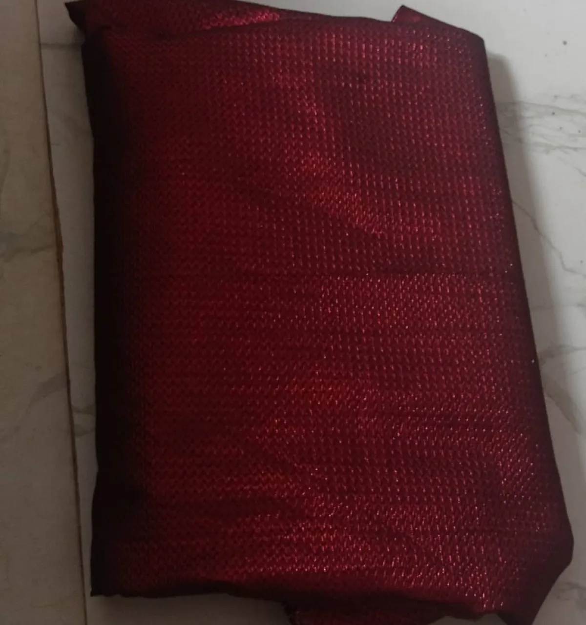 Wine Colour Plain Brocade - Image 1
