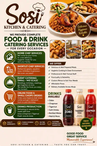Sosi Kitchen Catering Taste You Can Trust!