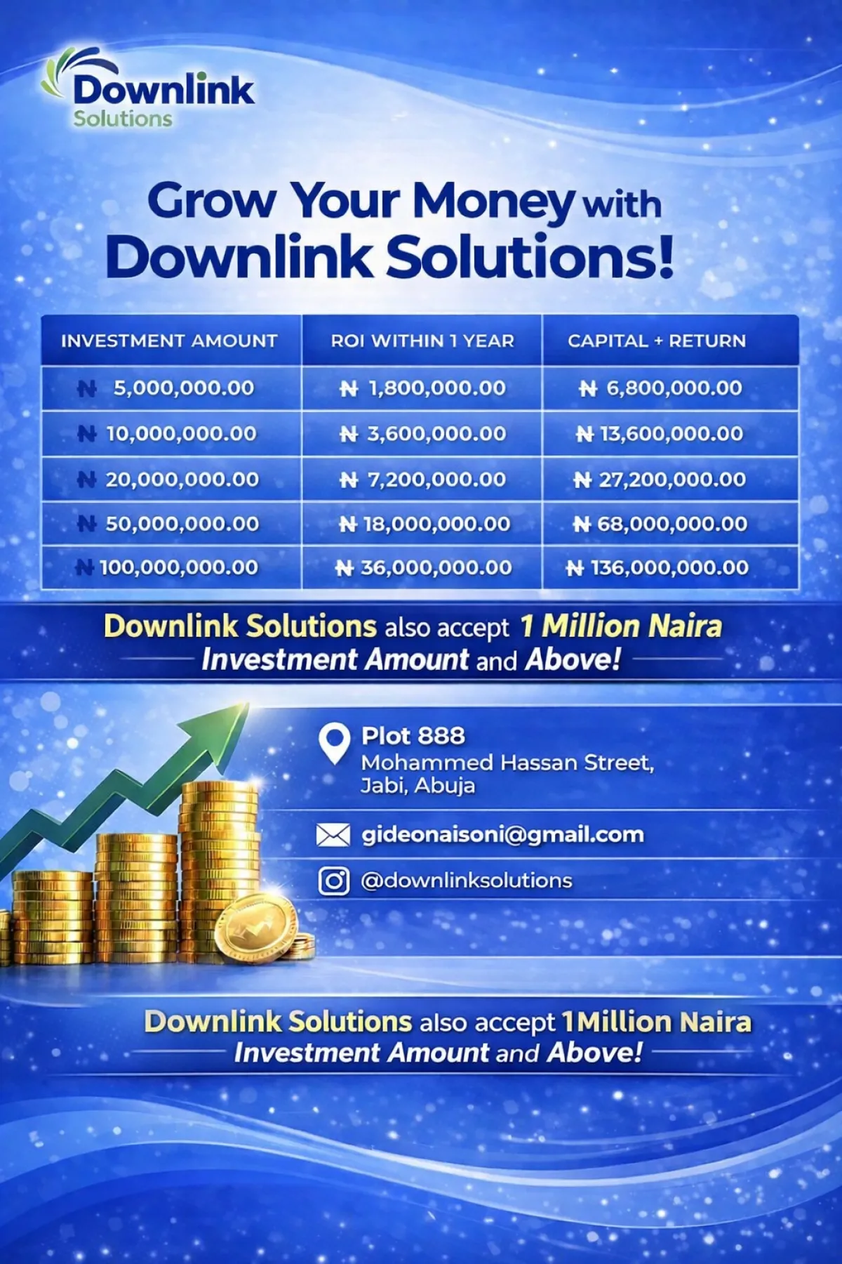 Grow your money with Downlinks Solutions - Image 1