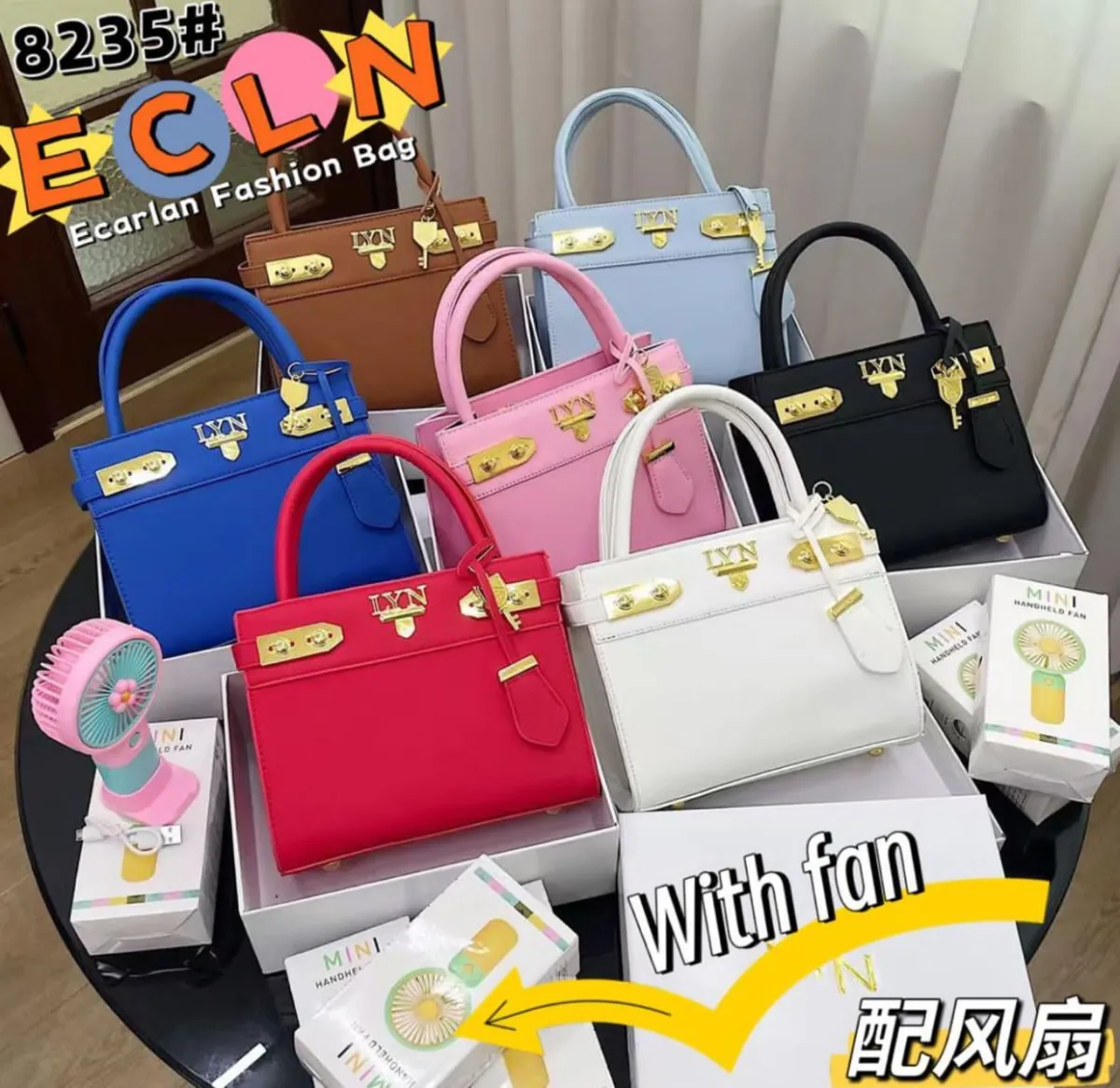 Fashionable Boxed Hand bags with fans - Image 3