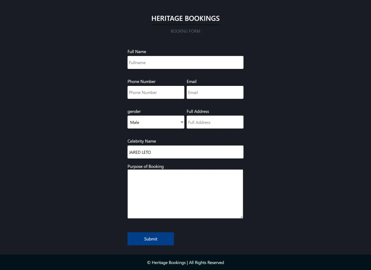 Advance Celebrity Booking Website PHP Script - Image 1