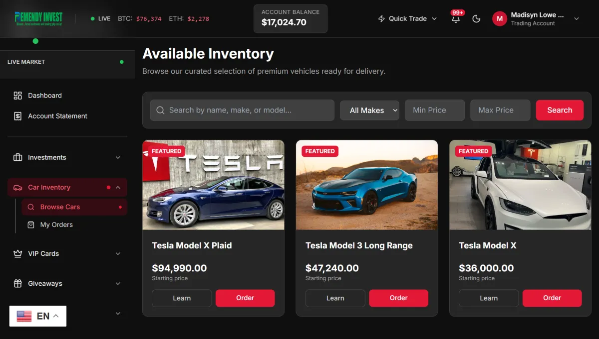 Elon Musk Tesla Investment Website PHP Script Premium HYIP Investment - Image 4