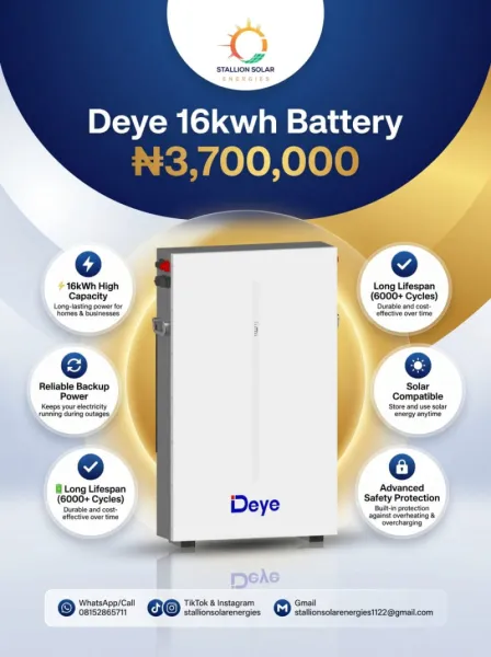 Deye 16kwh Battery