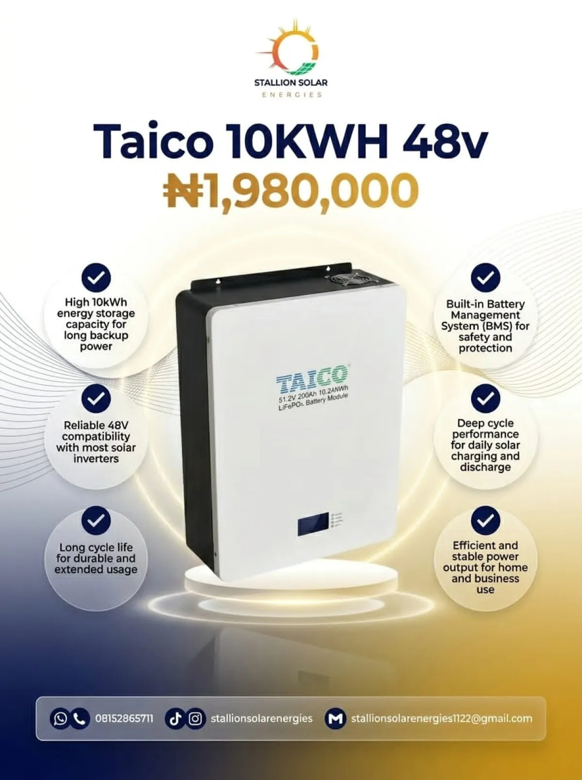Taico 10Kwh Battery - Image 3