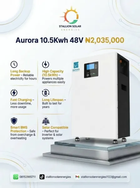 Aurora 10. 5Kwh Battery