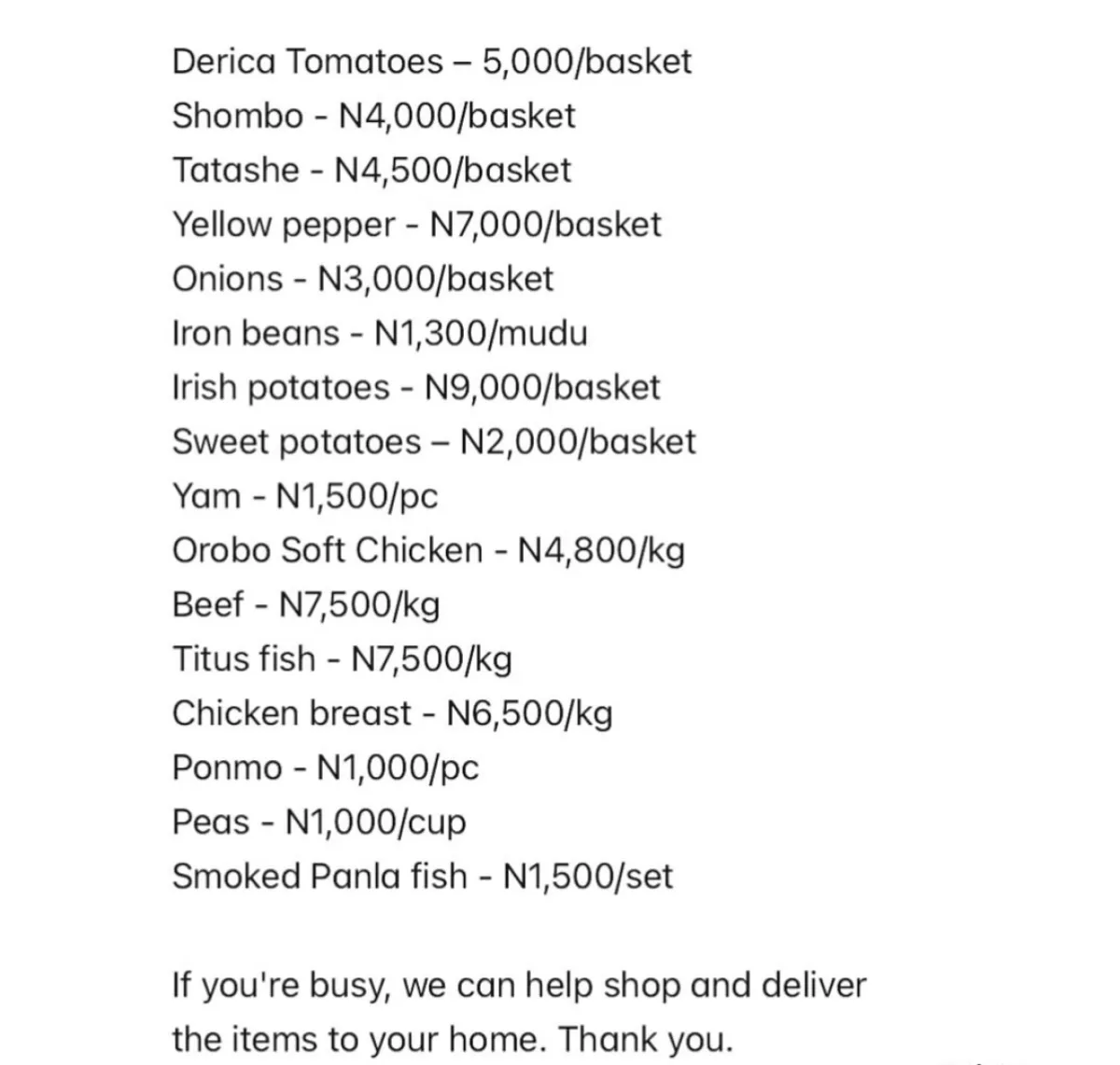 Get Your Market Errands Done Same Day Delivery in Abuja! - Image 2