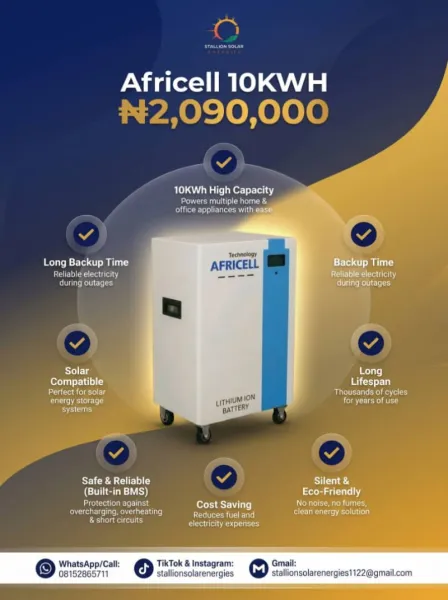 Africell 10Kwh Lithium Battery