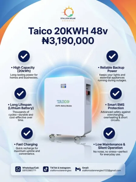 Taico 20Kwh Battery
