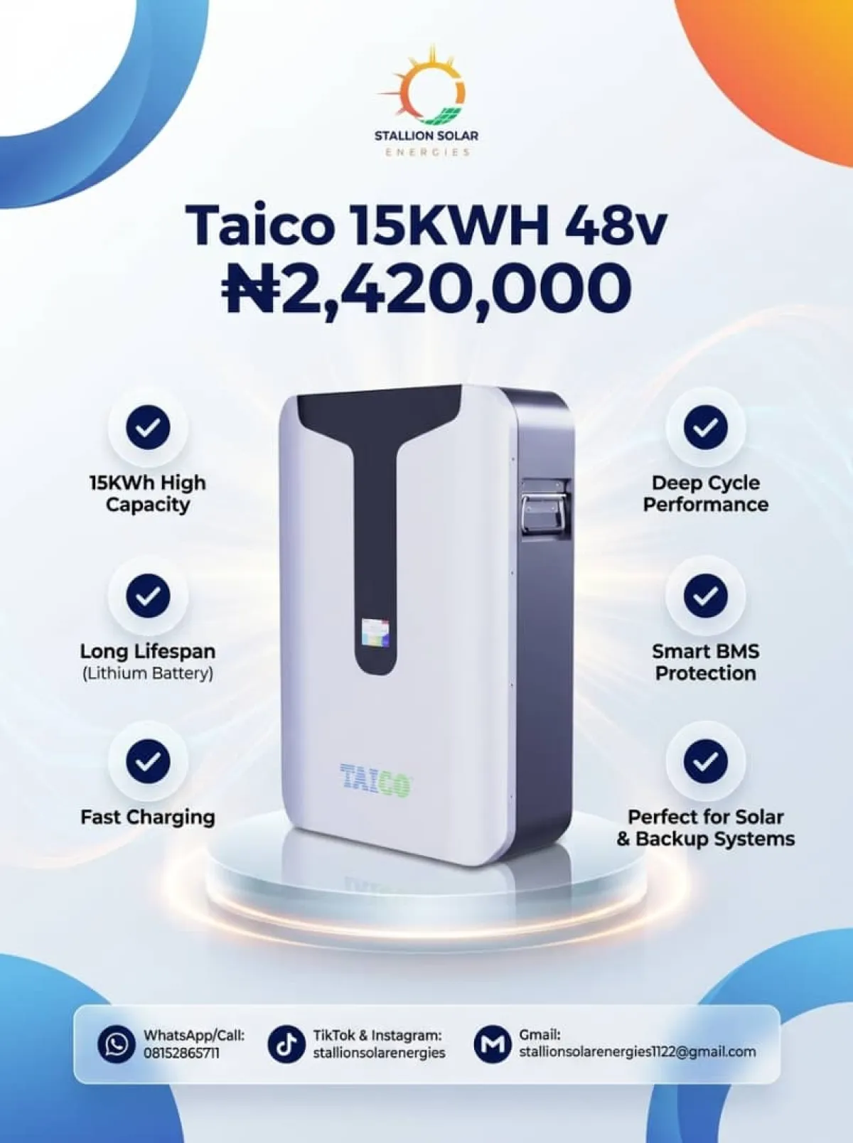 Taico 15kwh Battery - Image 3