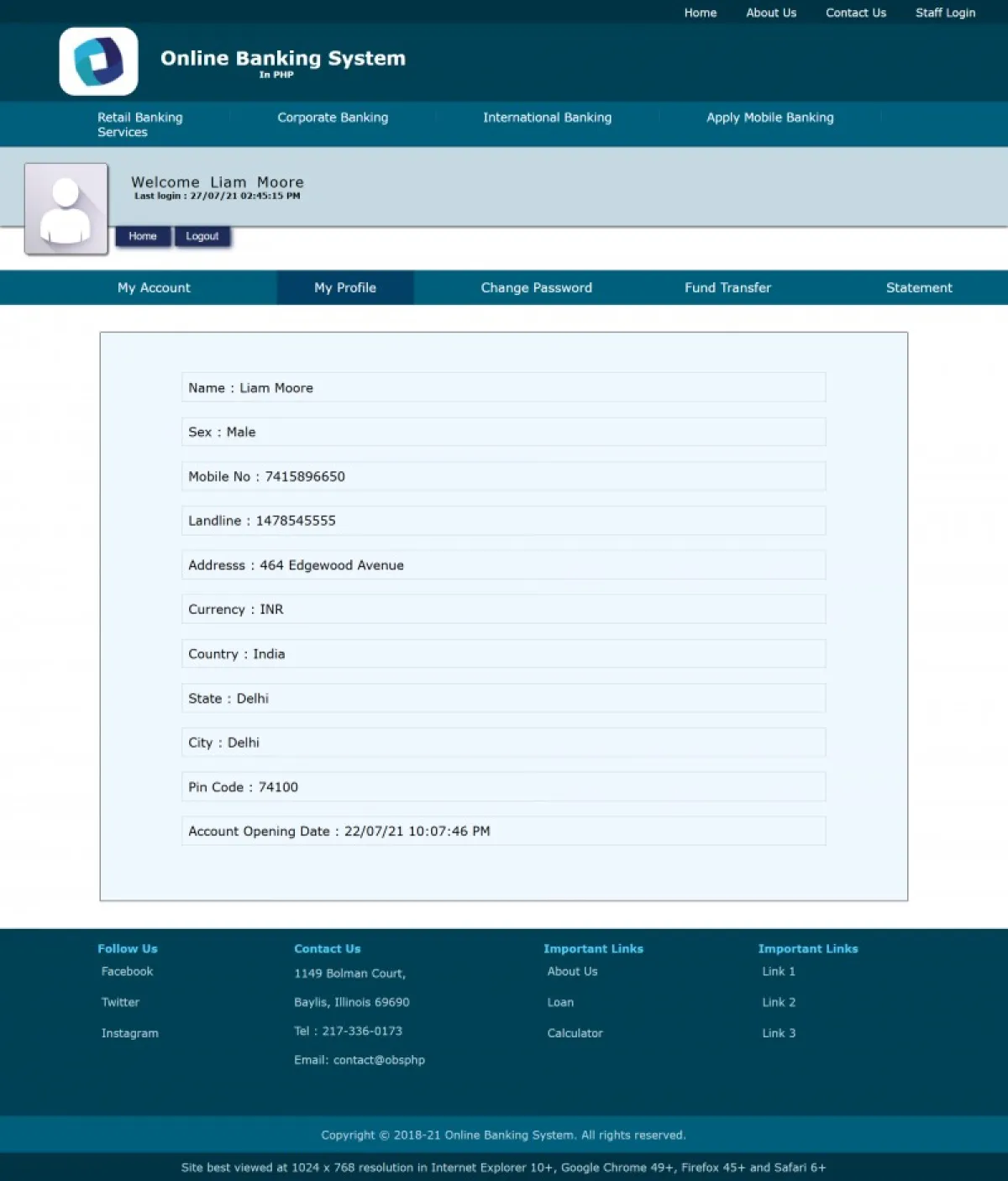 Old Cargo Online Banking Website Banking PHP Script - Image 2