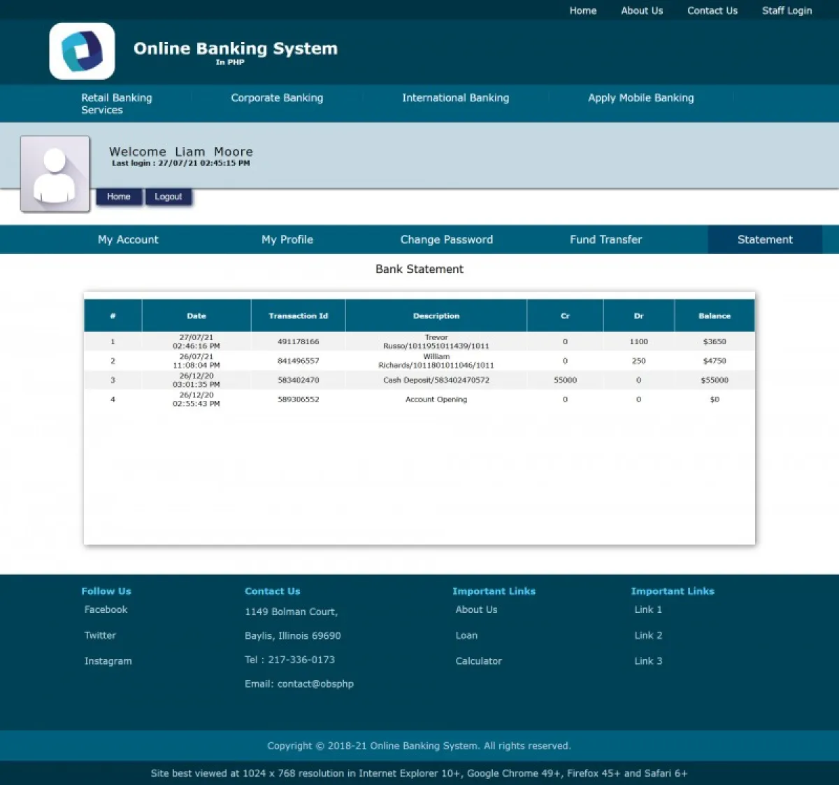 Old Cargo Online Banking Website Banking PHP Script - Image 3