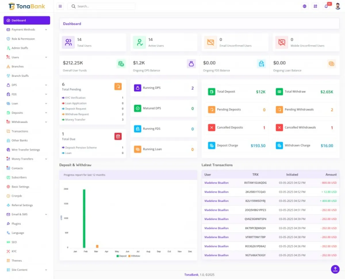TonaBank - Online Banking PHP Script Platform - Image 1