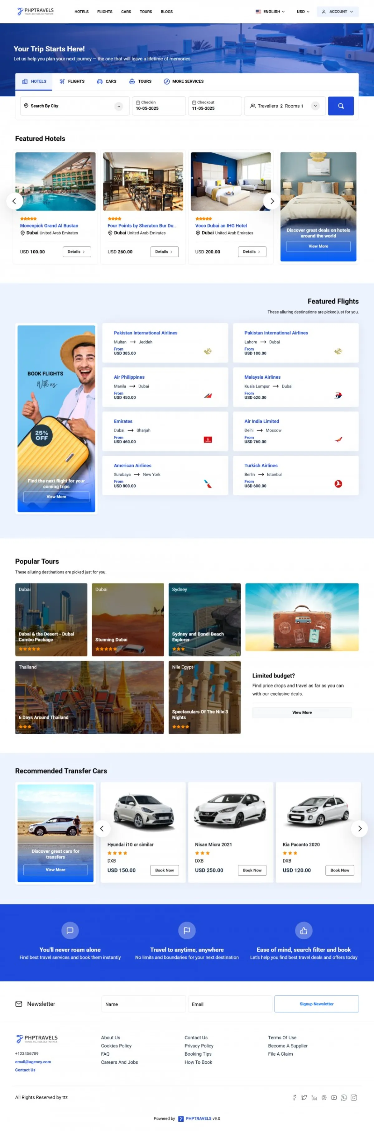 Booking Website PHP Script for Hotel, Flight and Car Booking - Image 1