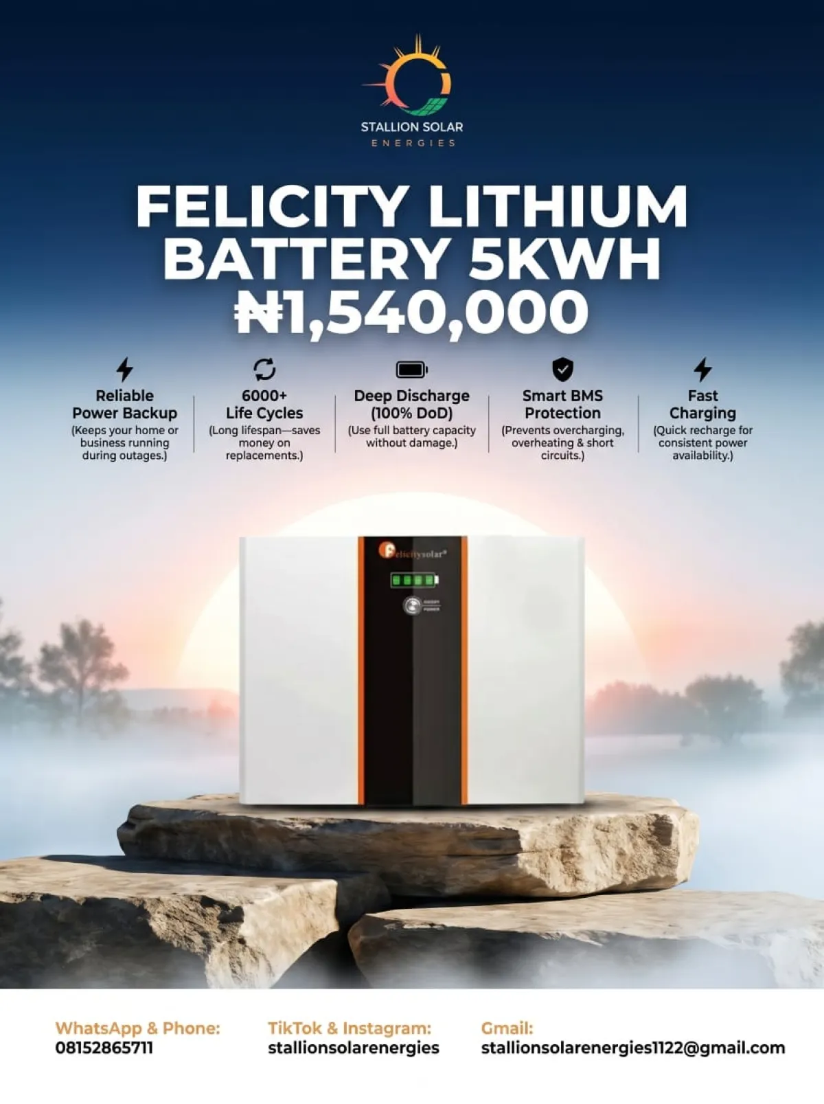 Felicity 5Kwh Lithium Battery - Image 2