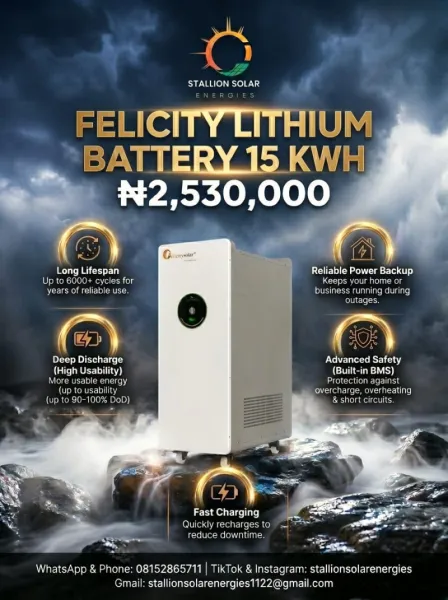 Felicity 15kwh Lithium Battery