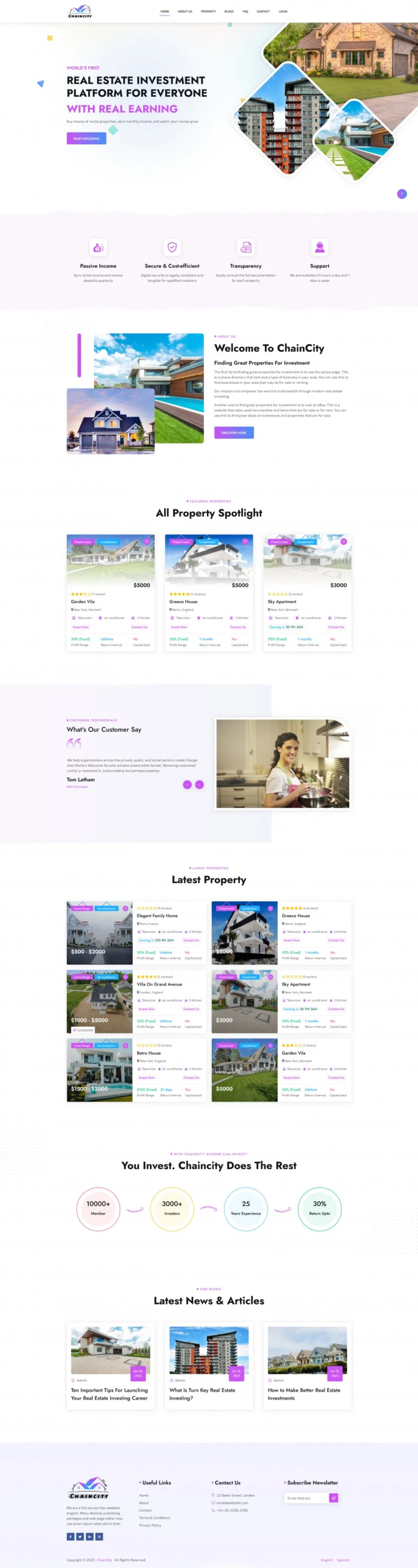 A Complete Real Estate Investment Script - ChainCity - Image 3