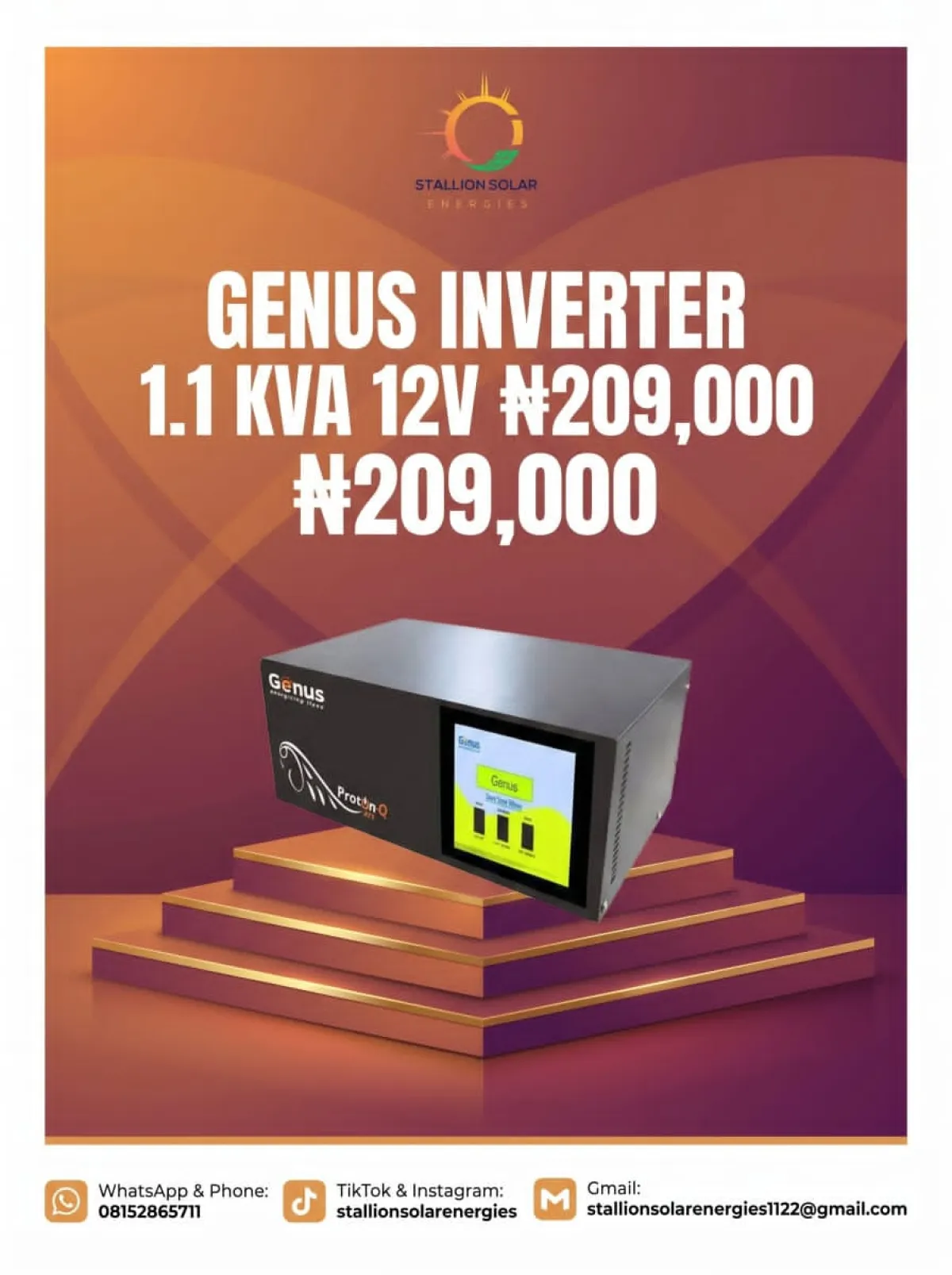 Genus inverter 1. 1kva 12v - Image 1