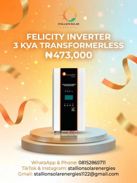 Felicity inverter (transformerless) 3kva