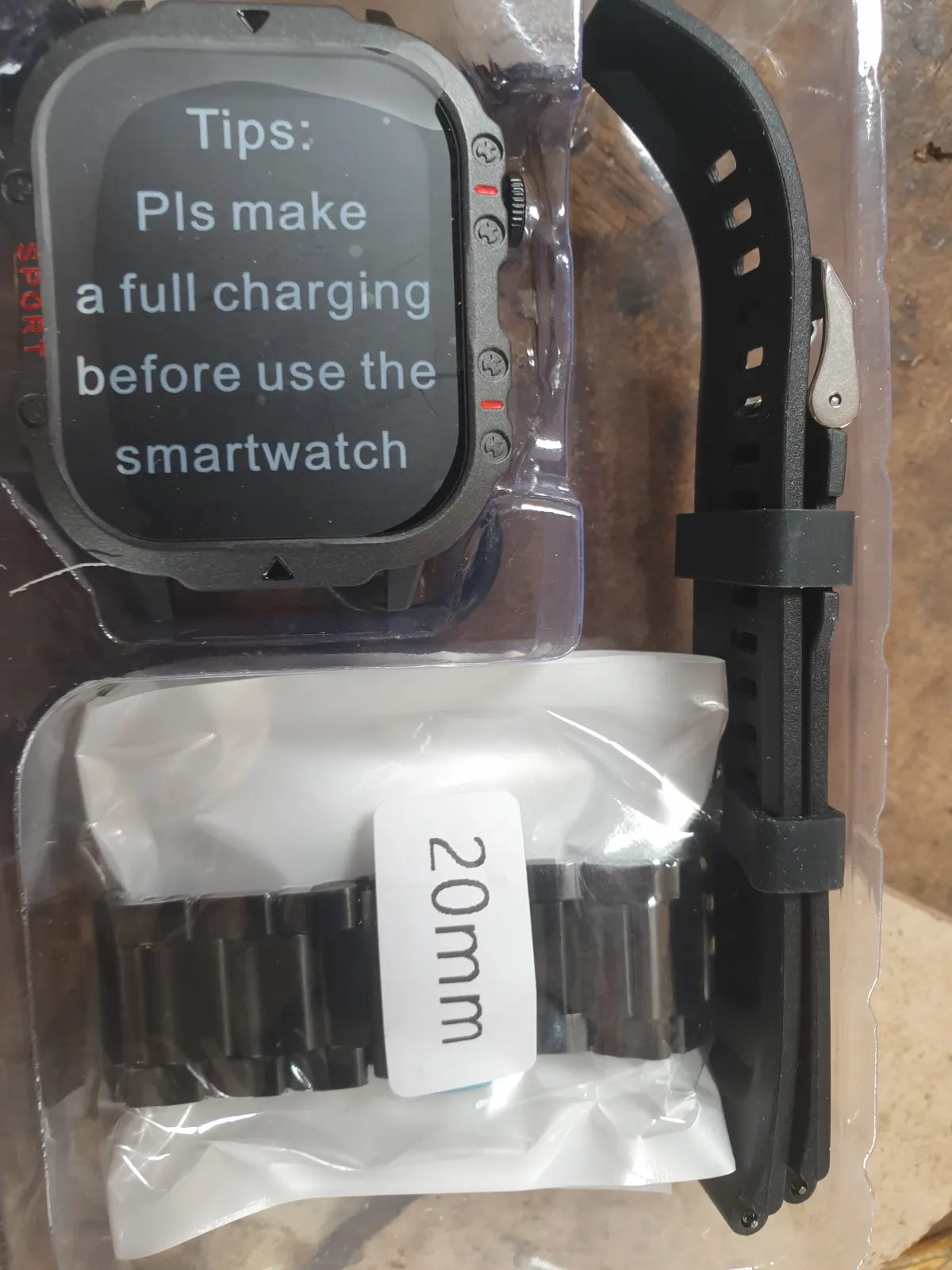 Smart watch with both chain and rubber - Image 3