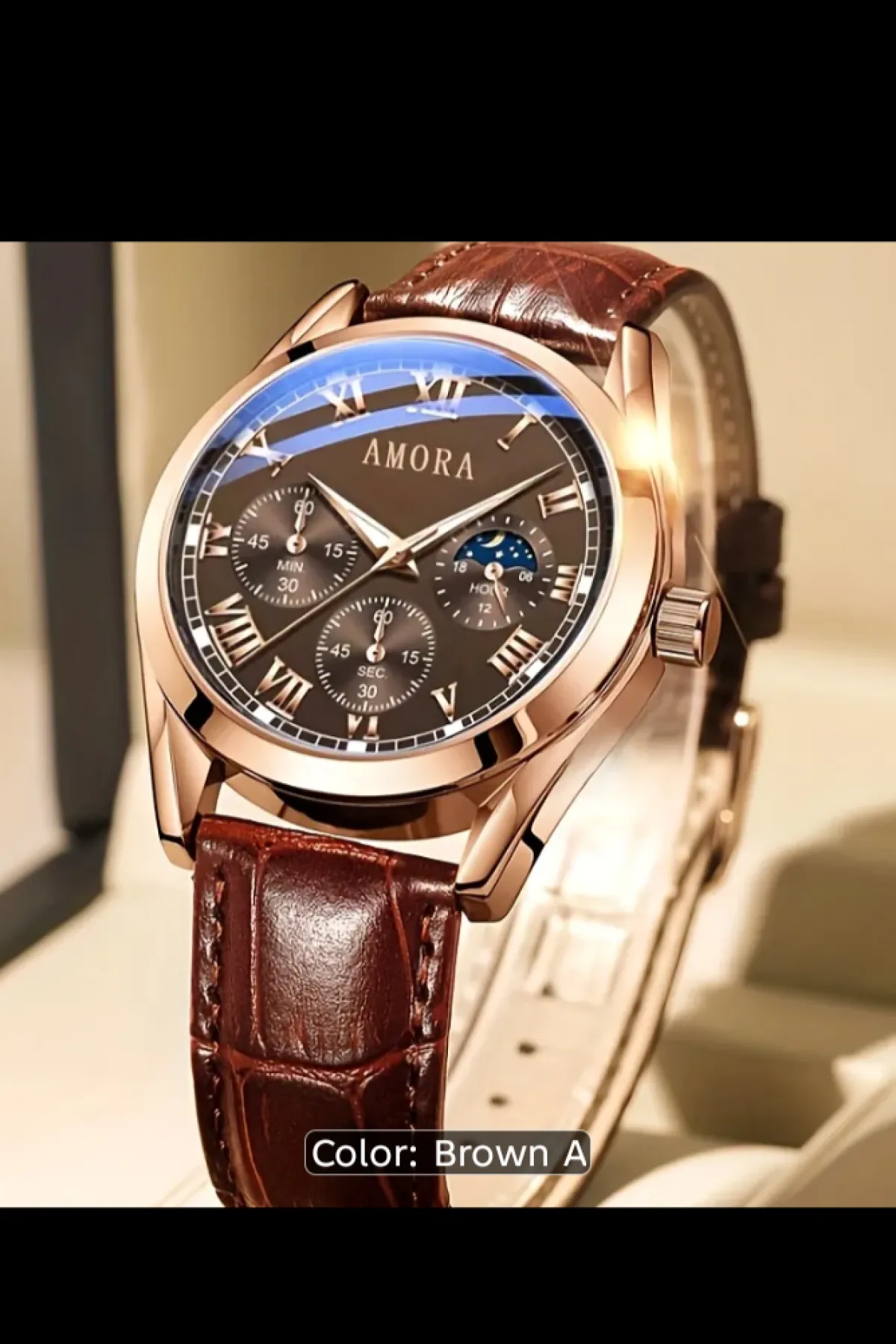 Men's business watch quartz casual - Image 3