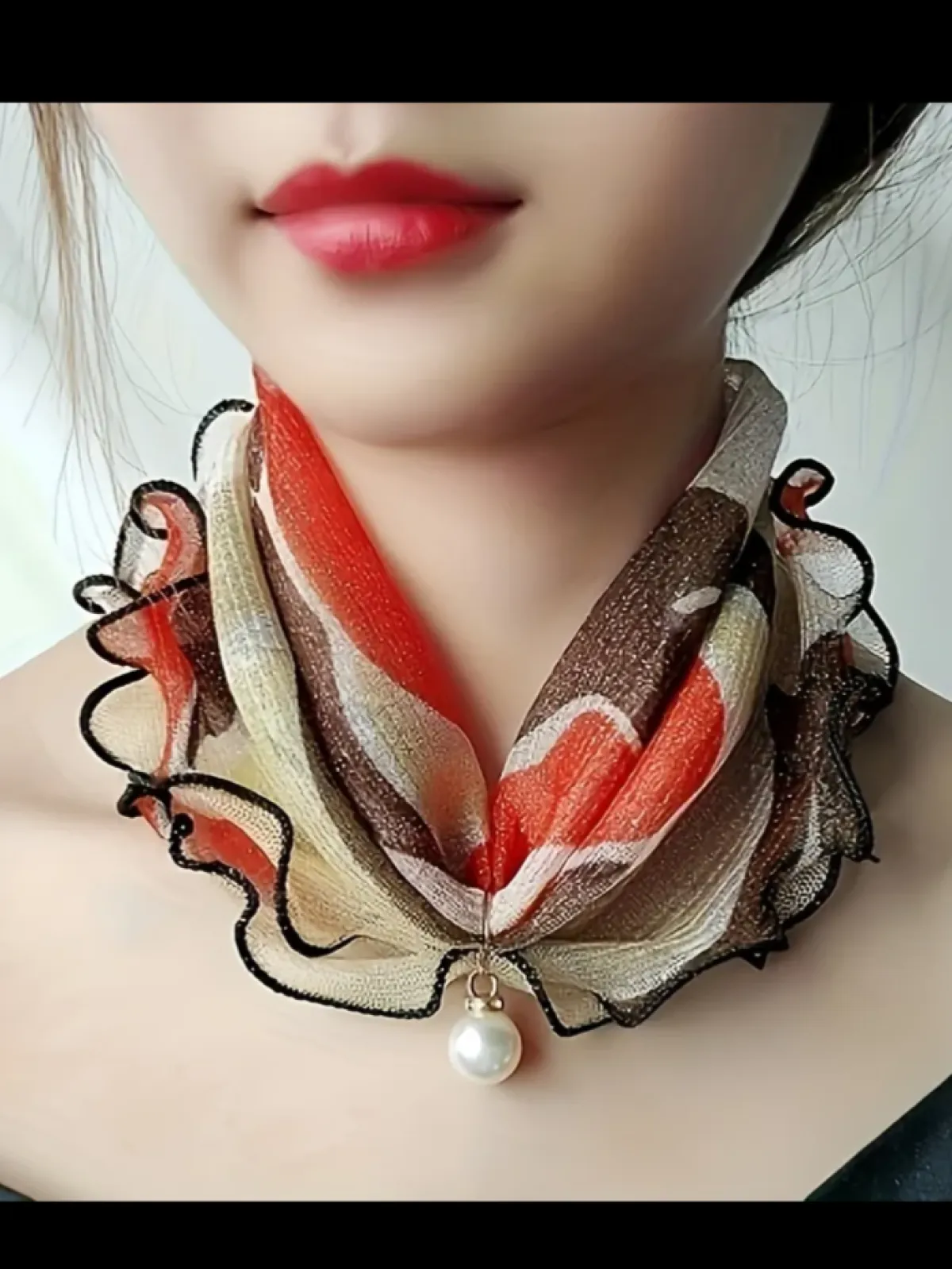 Mesh pullover scarf neck warmer - Image 2