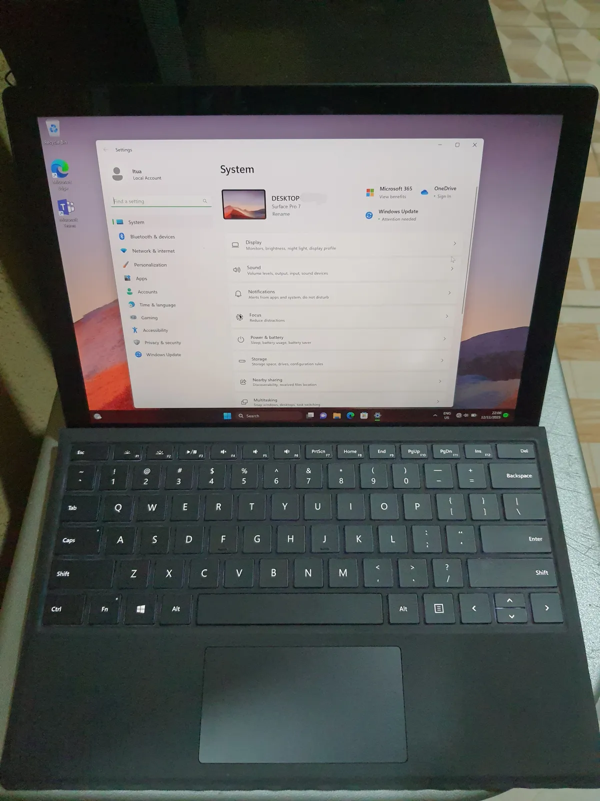 Microsoft Surface Pro 7 Intel Core i7-1065G7 (10th GEN) 16GB RAM, 512GB SD - Image 5