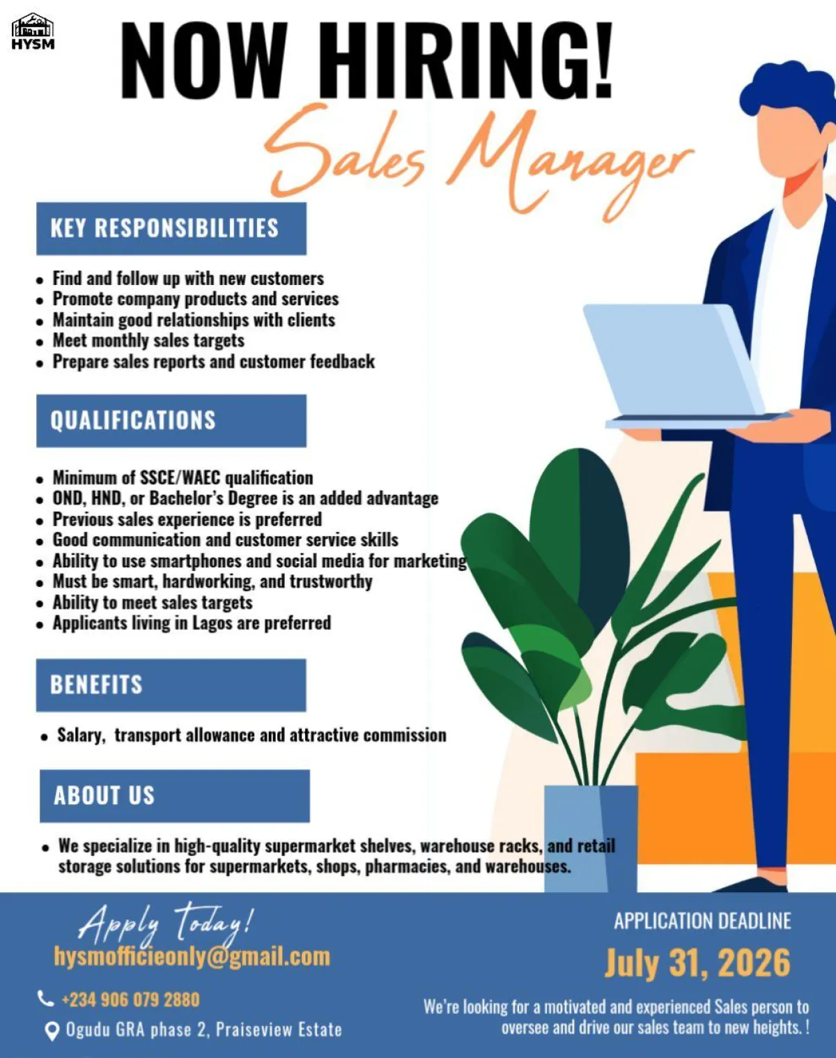 Salesman Needed - Image 1