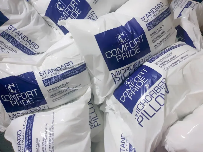 Microfiber hypoallergenic pillow
