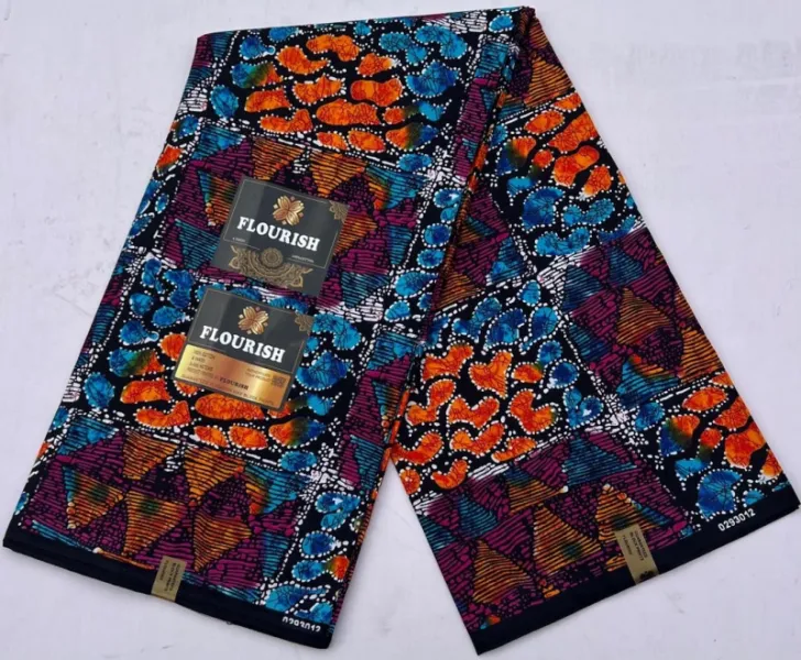 Premium 100 Cotton Ankara Fabric. High quality, vibrant print. 6 yards