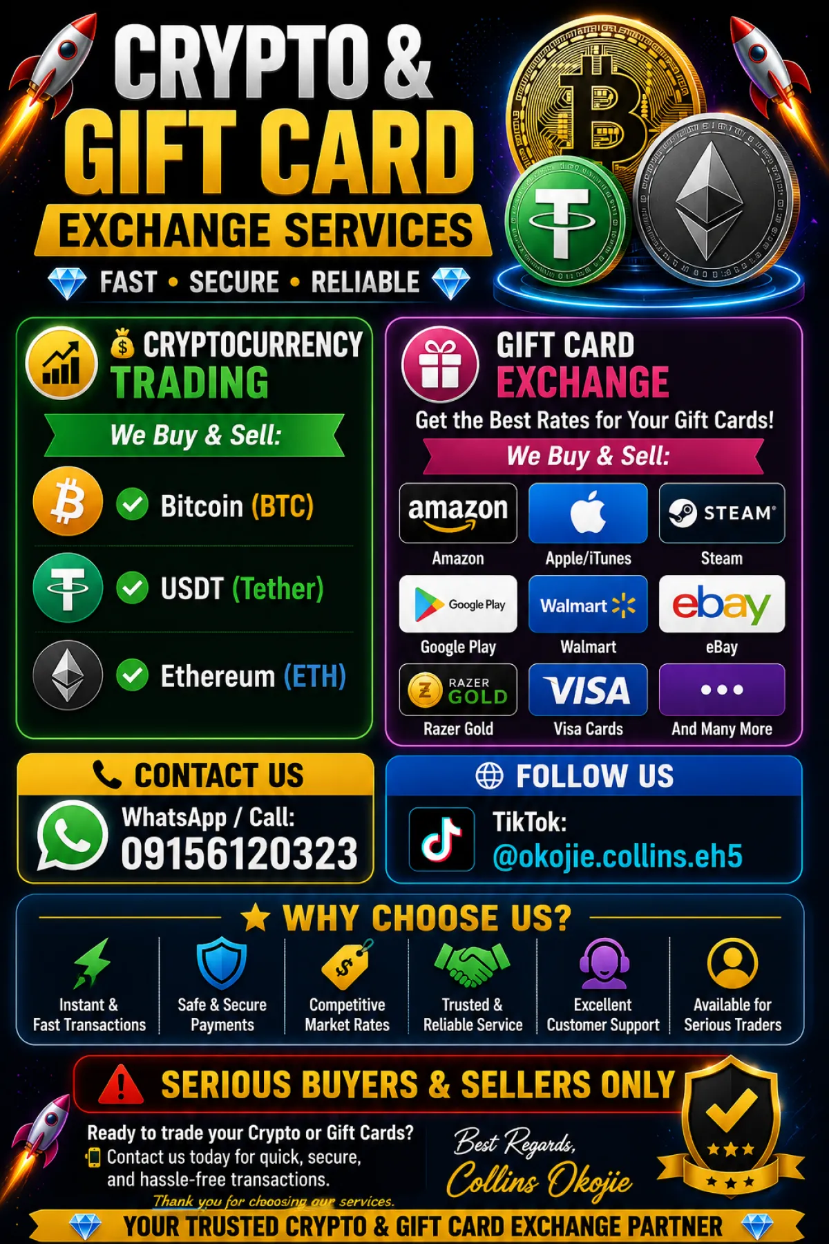 Dear all, Are you interested in trading or buying BITCOINS (BTC), USDT, and - Image 2
