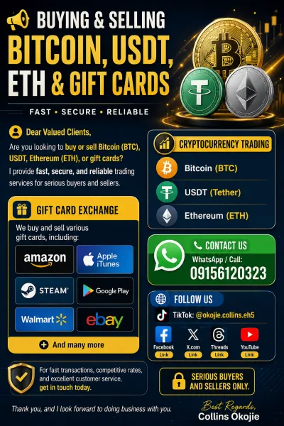 Dear all, Are you interested in trading or buying BITCOINS (BTC)