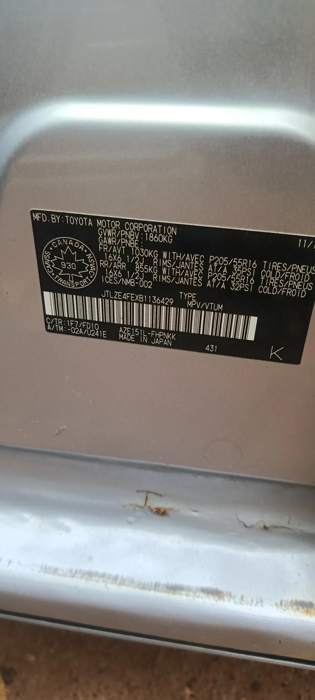 Foreign use Scion XB 2011 - Image 5
