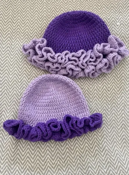 Handmade ruffle hats