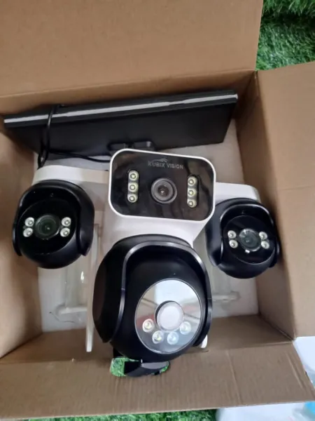 CCTV camera with solar panels