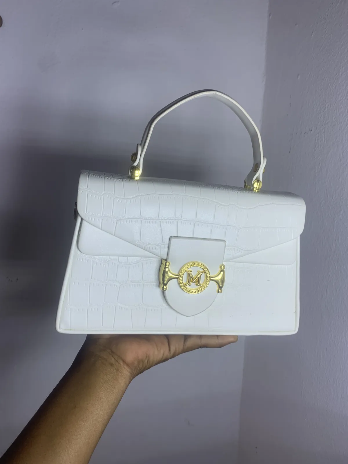 Pink mini bag with long strap. - Image 2