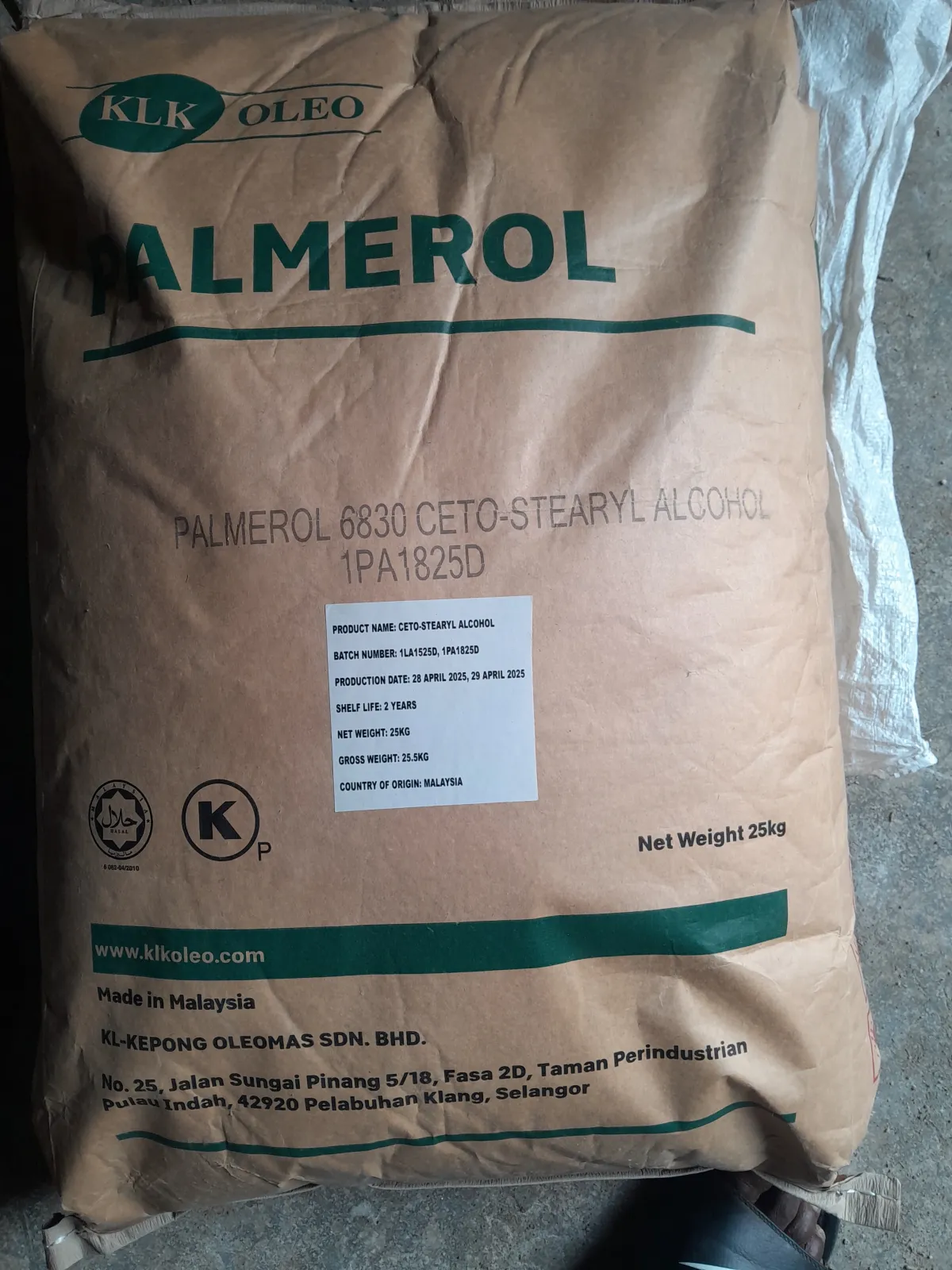 ceto Stearyl alcohol, innov oil and chlorine - Image 1