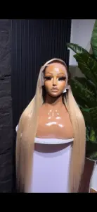 Full frontal Blonde silky straight wig