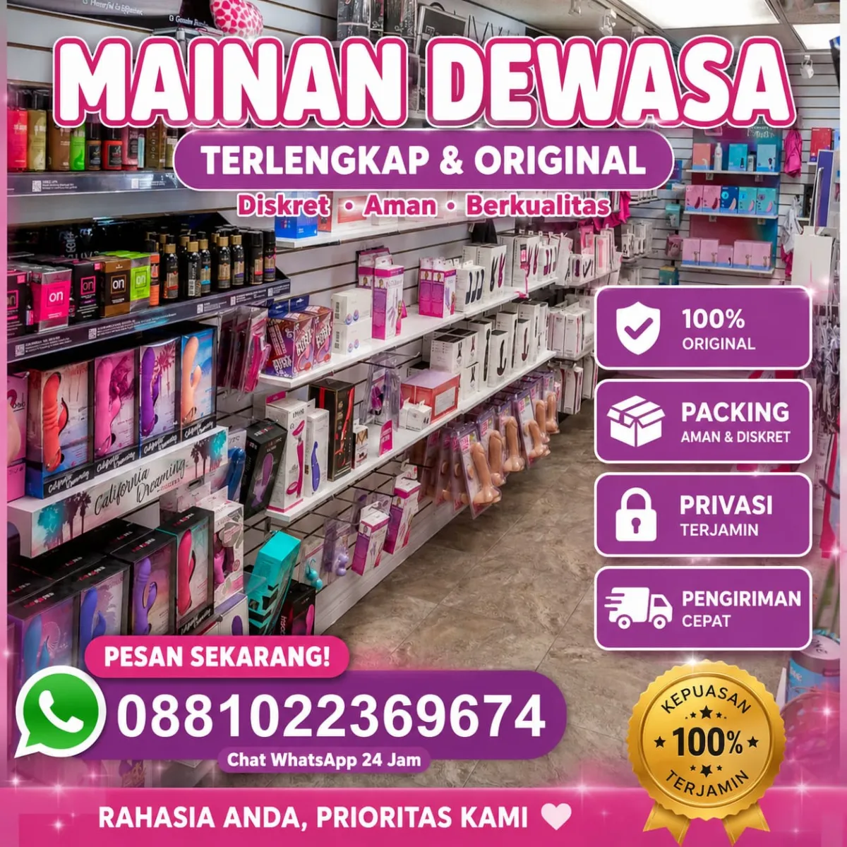 Jual alat bantu sex toys pria wanita lengkap murah - Image 1