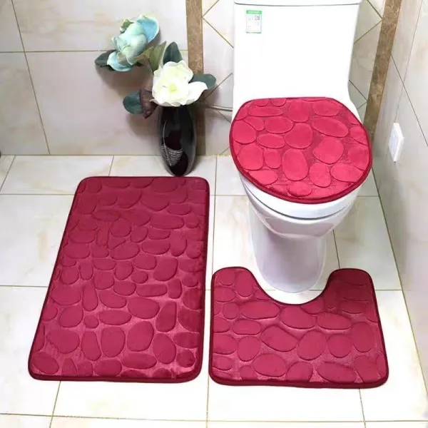 3pcs Toilet Seat Cover Bathroom mat
